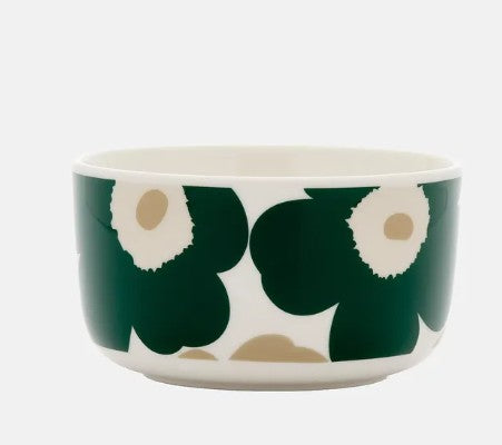 Marimekko Unikko Green and Khaki Bowl 5 DL