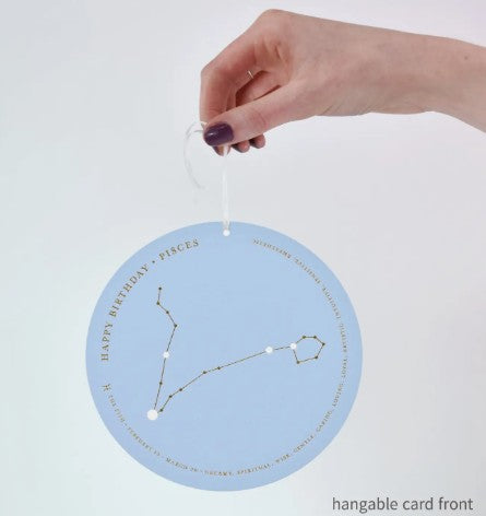 Pisces Birthday Zodiac Constellation Card