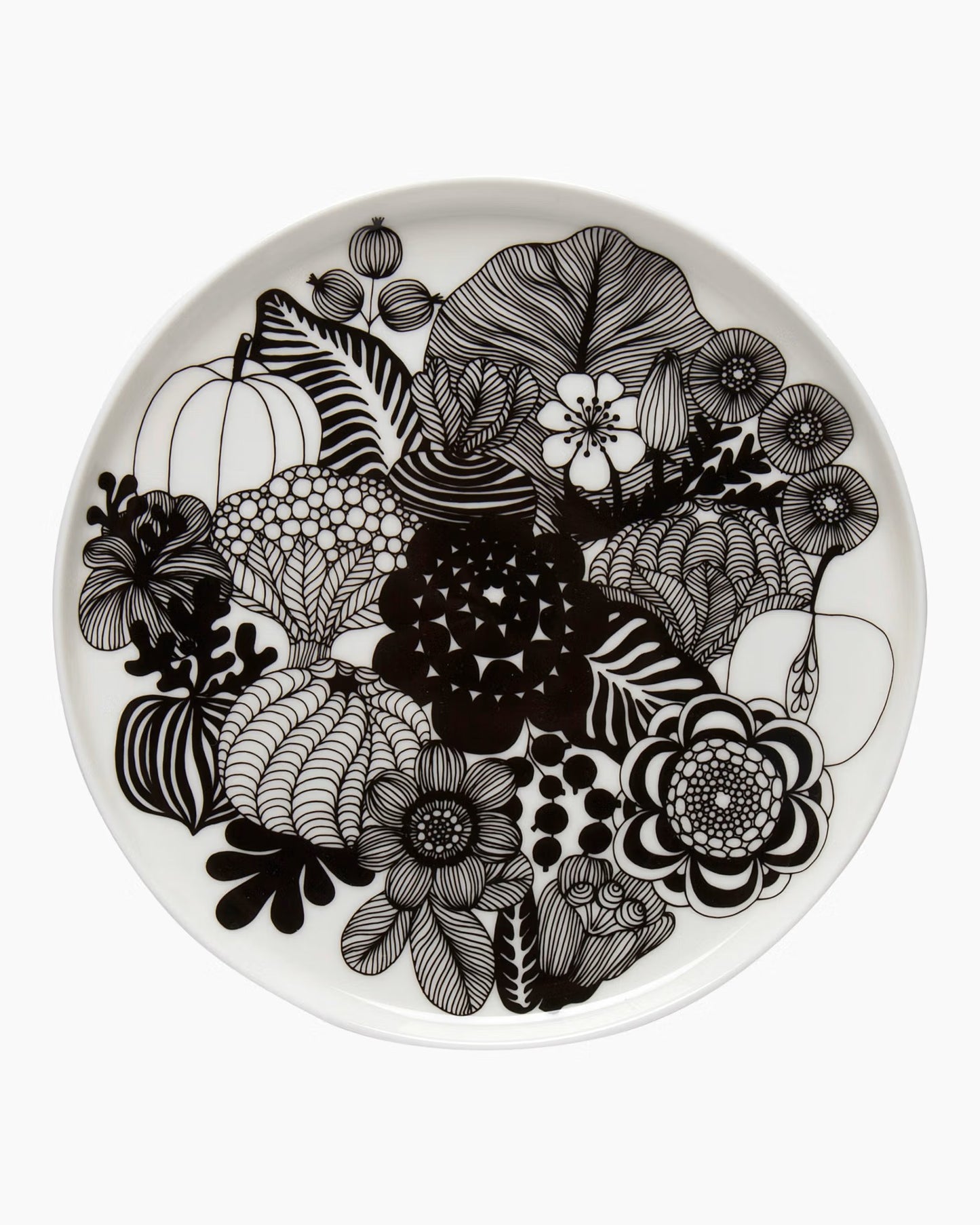 Marimekko Salad/Dessert Plate Veggie Pattern Oiva/Slirtolapuutarha 20 cm