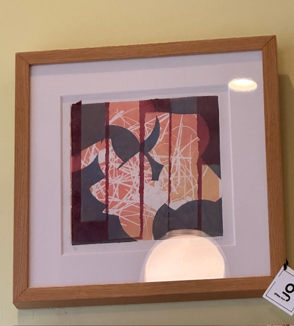 Laurie Hinzman Mono Print Framed