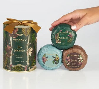 Granado Soap Trio Set Cedar, Leather, Patchouli