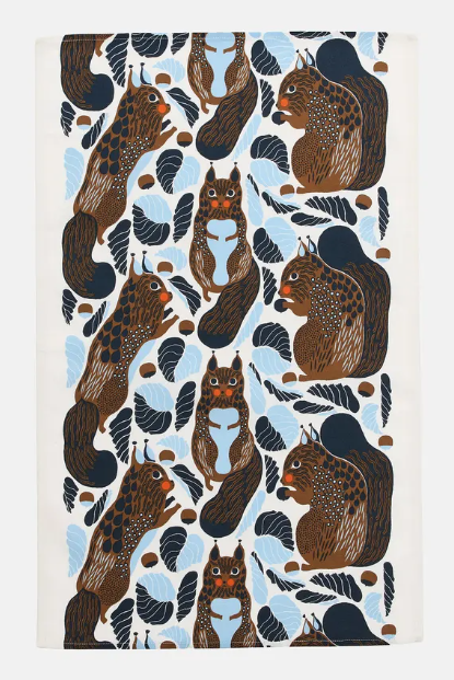 Marimekko Kurre Squirrel Kitchen Towel