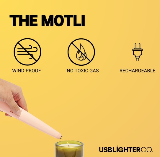 Chic USB Rechargeable Lighter Yellow JR