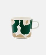 Marimekko Green and Khaki Unikko Small Mug 2dl