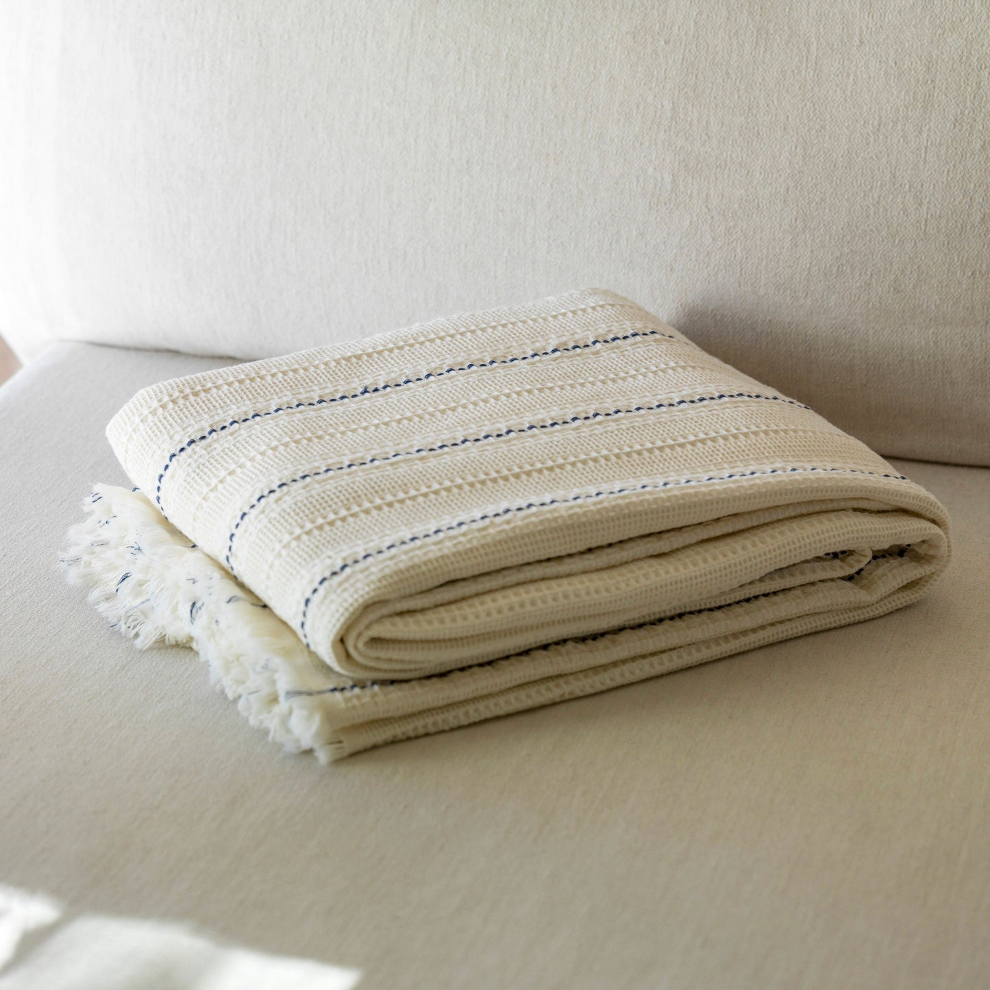 Loomist Cotton Waffle Blanket 95" x 105"