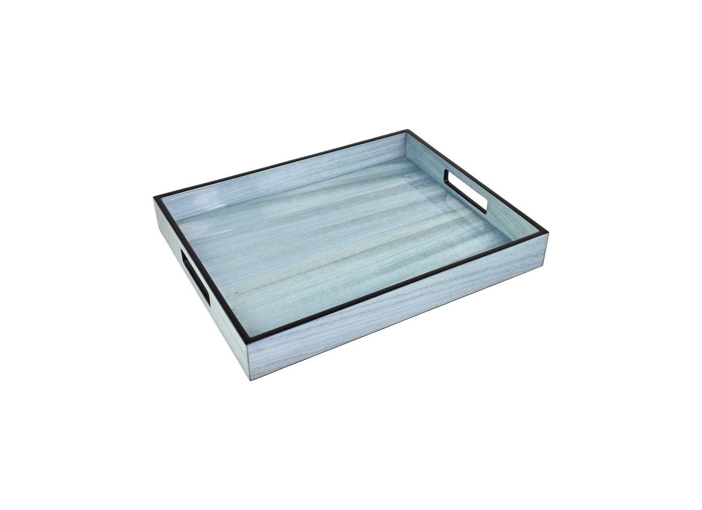 Blue Tulipwood Reiko Tray 12"x15"x 2"H