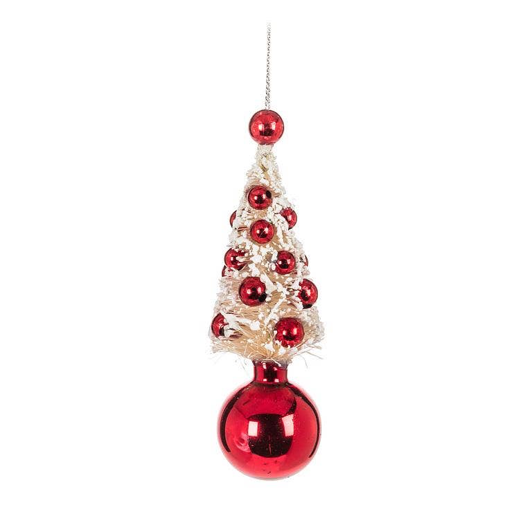 Vintage Tree and Ball Ornament-3 Assorted-5"H