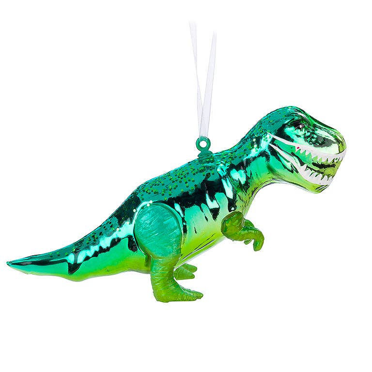 Green Dinosaur Ornament-5.5"L-1372
