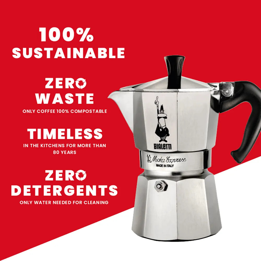 Bialetti Classic Silver Moka Pot