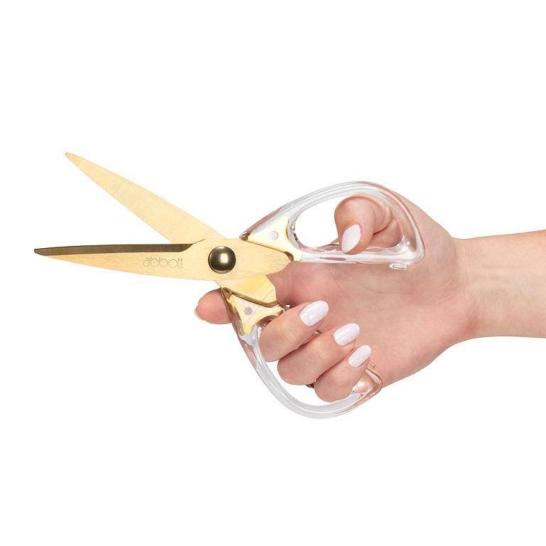 Lucite Handled Scissors-Clear-8"L
