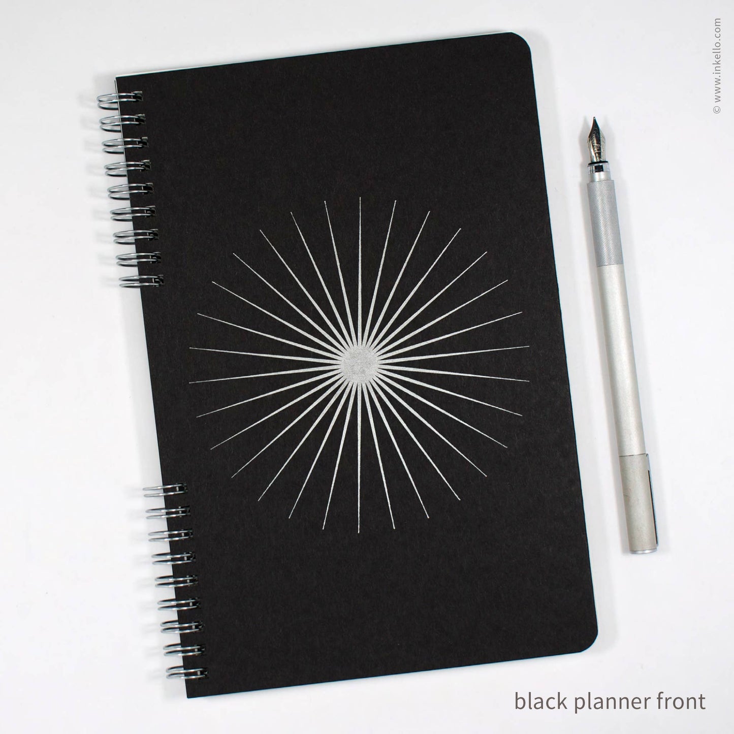 Big Burst Weekly Planner with Black Cover + Silver Ink #610