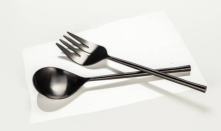 Matte Blk Salad Servers-11"L-3407