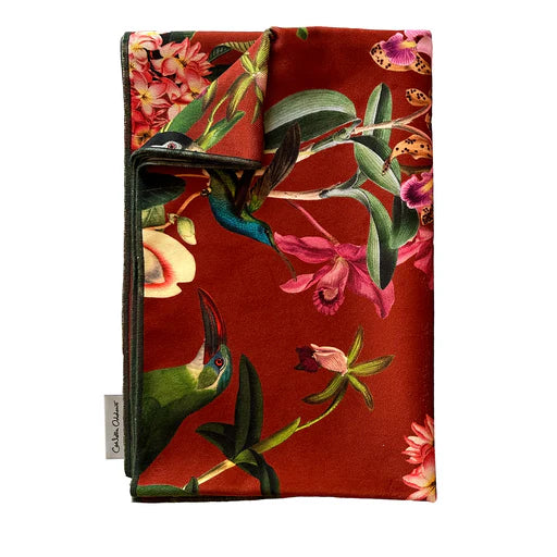 Carlotta Oddone Velvet Table Runner, 63" x 17.5"