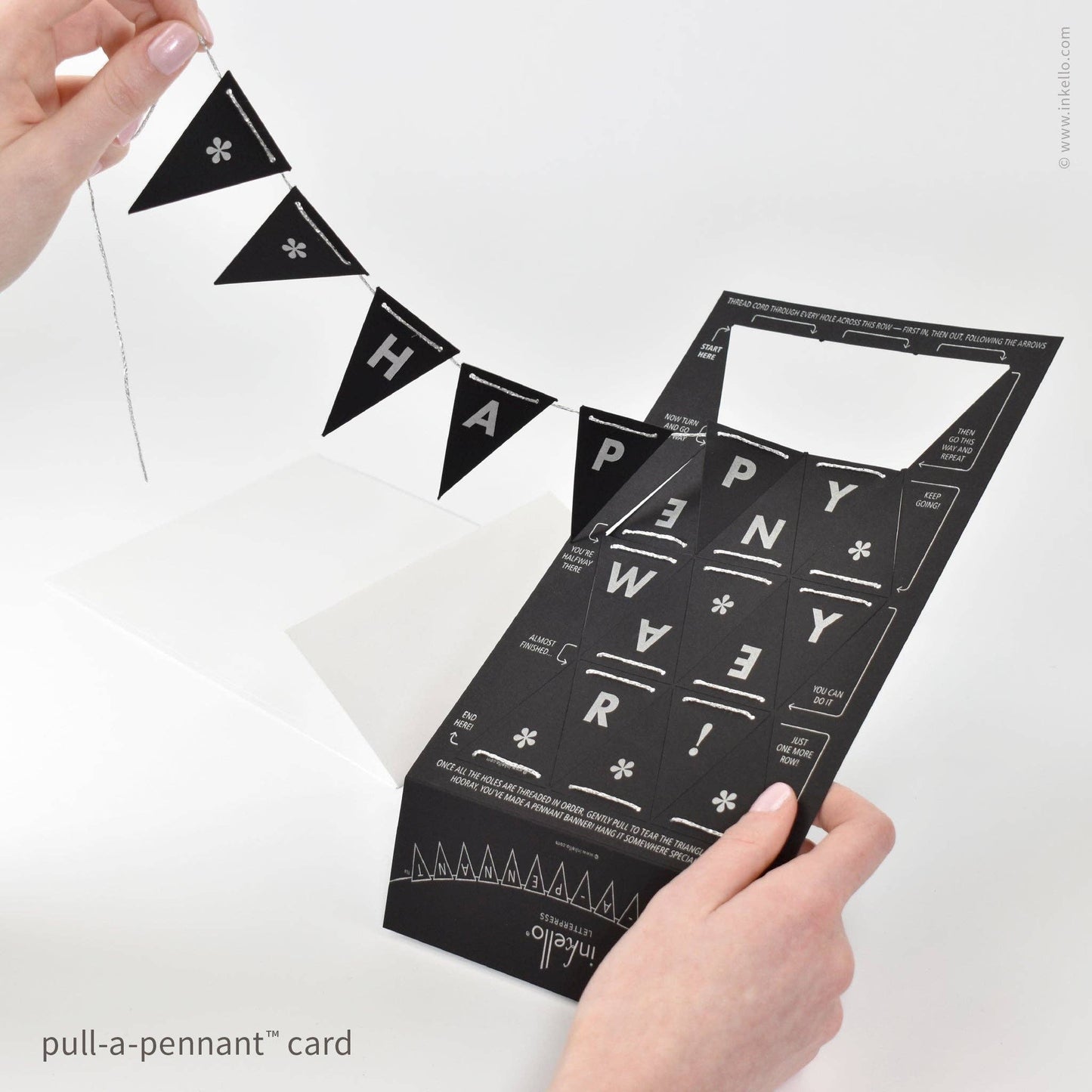 Happy New Year Pull-A-Pennant™ Greeting Card (#521)