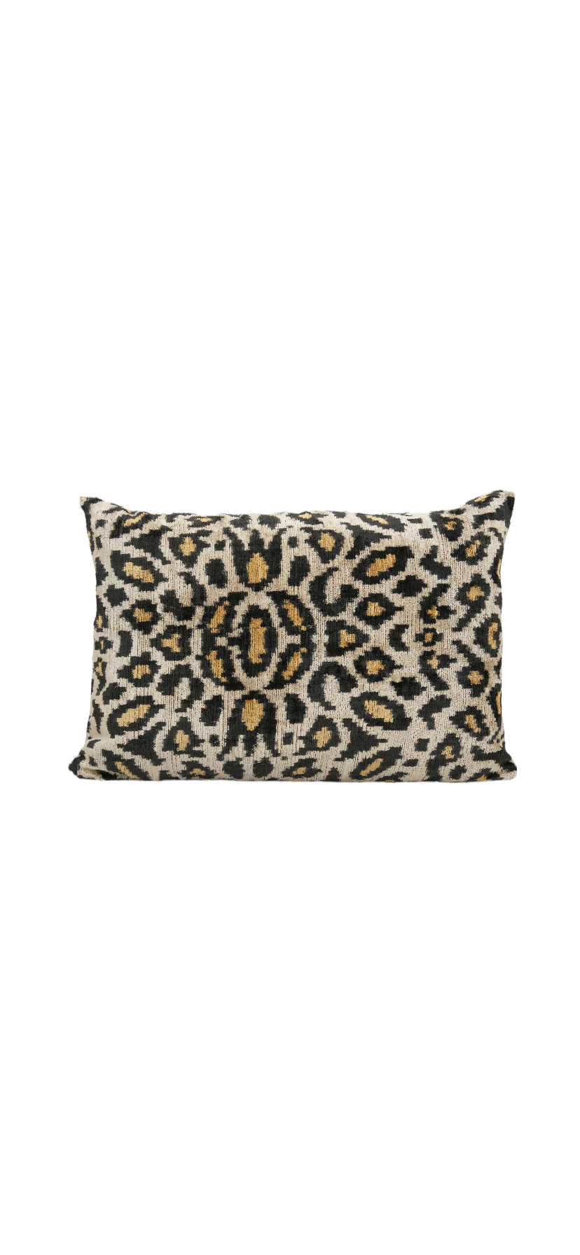 Silk Velvet Ikat Pillow Leopard Cover