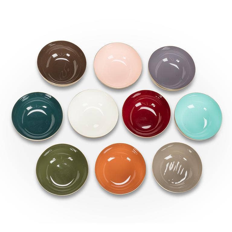 Mini Enamel Bowl Dark Brown 4"D