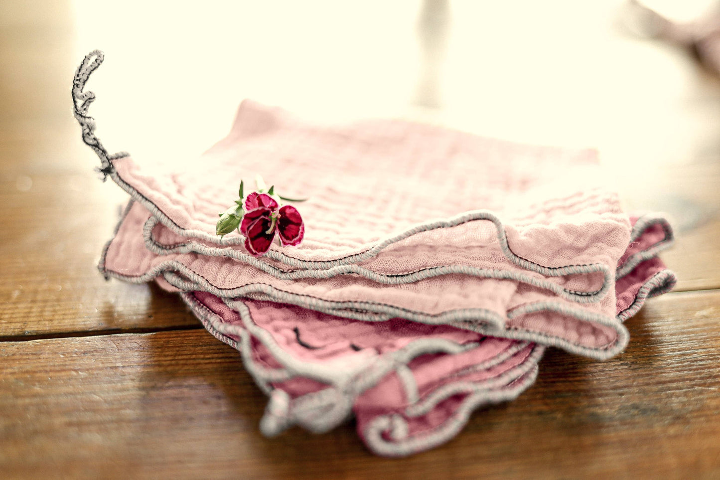 Organic Crinkle Cotton Cocktail Napkin/Guest Towel