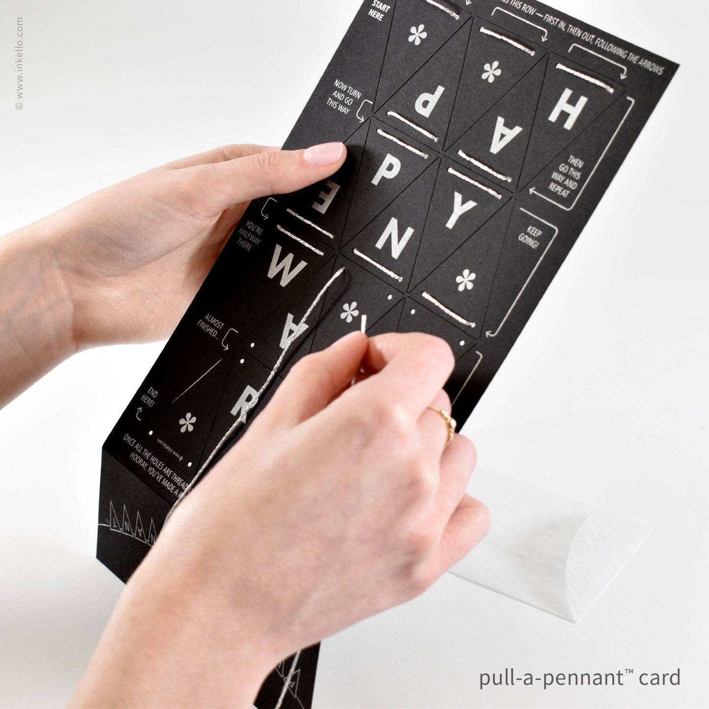 Happy New Year Pull-A-Pennant™ Greeting Card (#521)