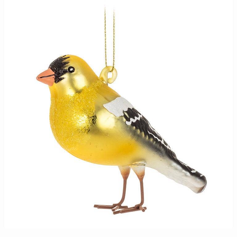 Goldfinch Ornament - Yellow - 4"L