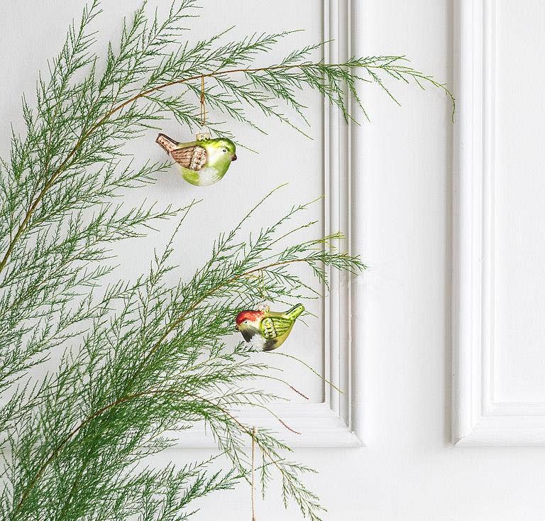 Perched Wren Ornament - 6 Assorted - 2.5"L