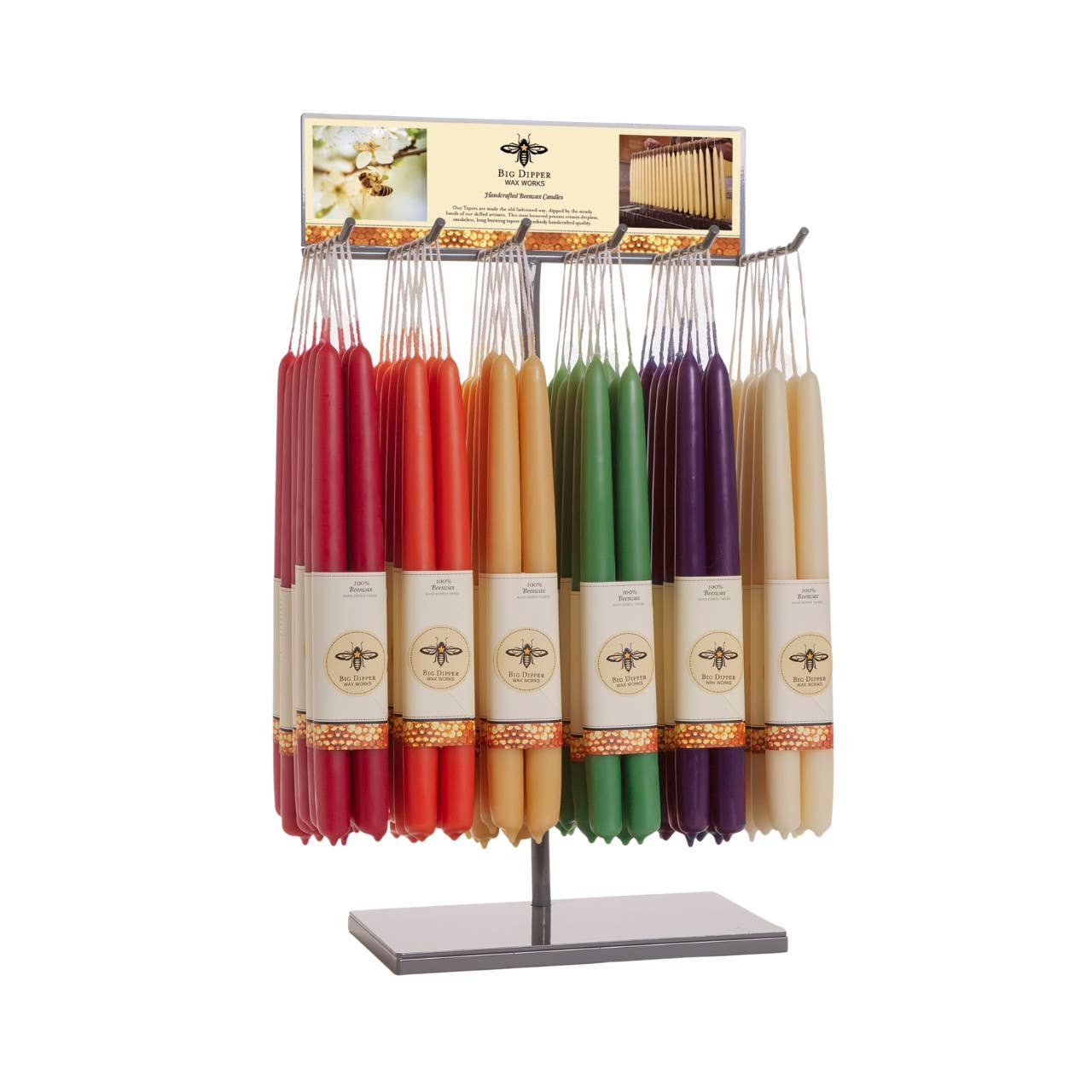 100% Pure Beeswax Tapers Big Dipper