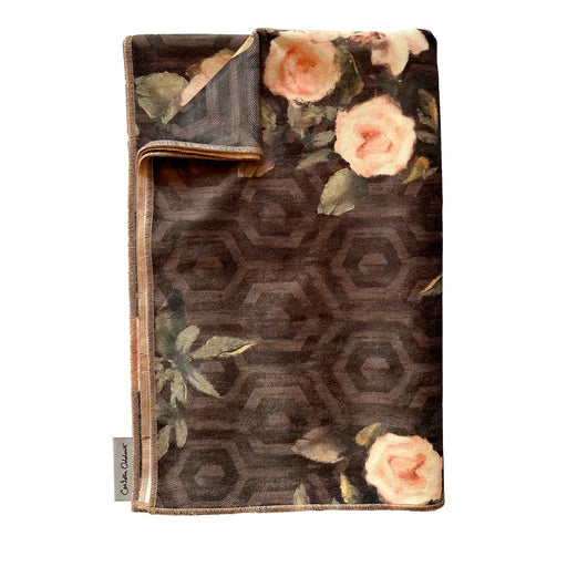 Carlotta Oddone Velvet Table Runner, 63" x 17.5"