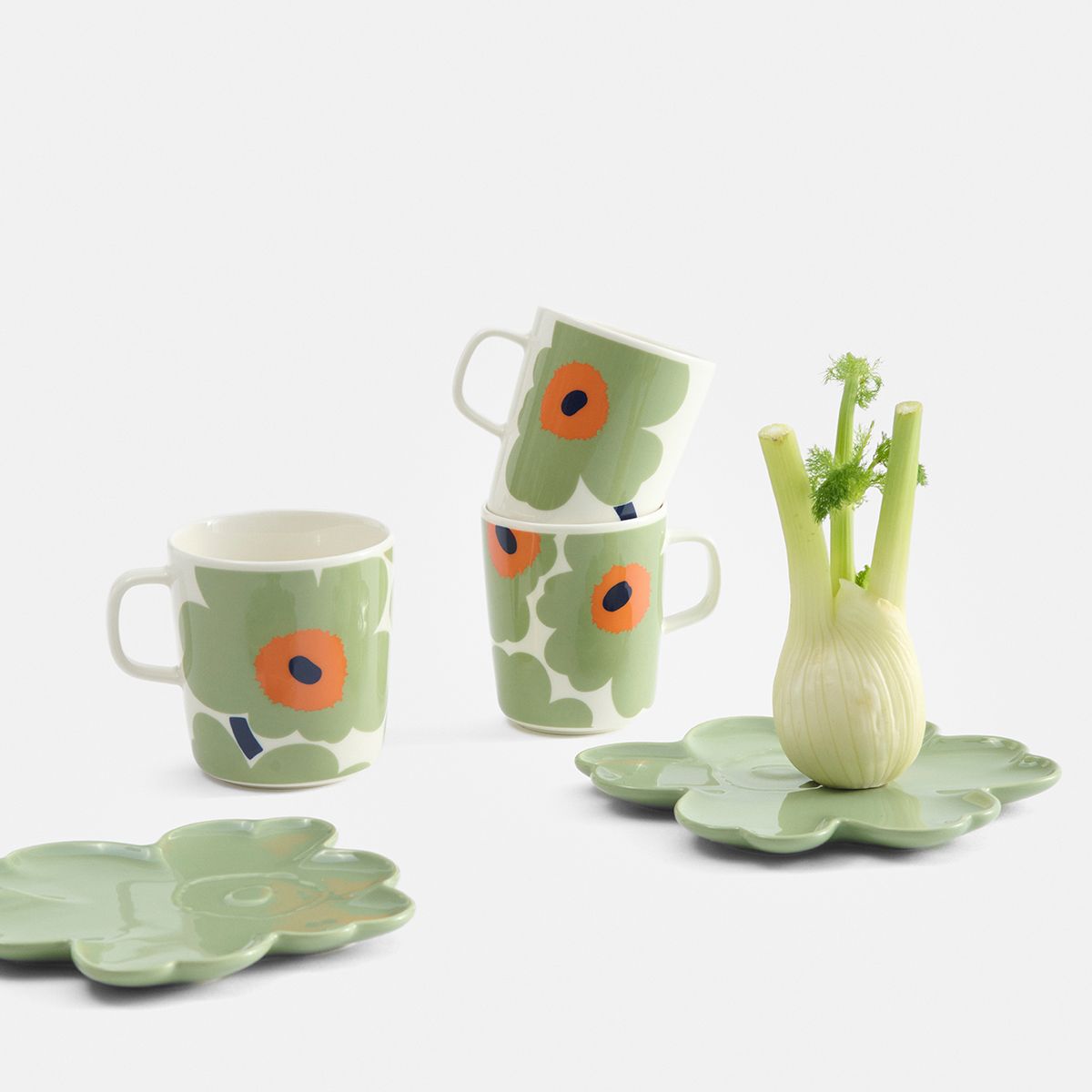 Marimekko Large Uniko Mug Sage Green 4DL