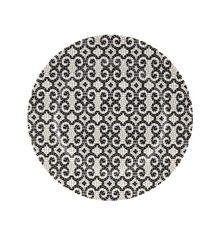 Mosaic Motif Calcada Portuguesa Porcelain Dessert Plate Set of 4