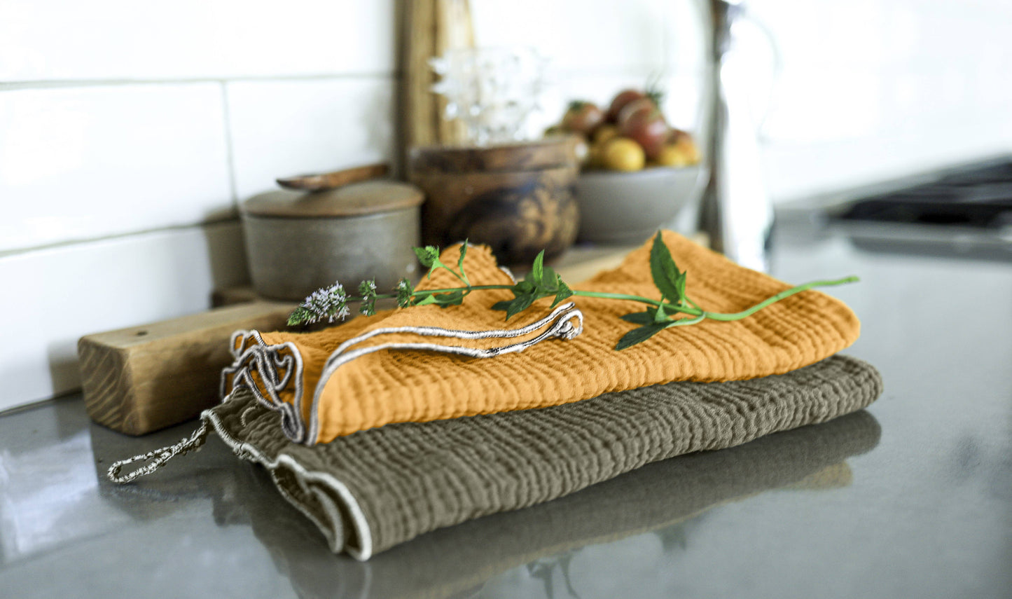 Organic Crinkle Cotton Dinner Napkin 20" x 20"