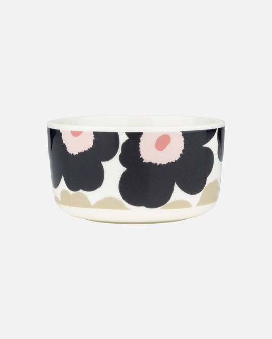 Marimekko Unikko Black and Pink Bowl 16 oz