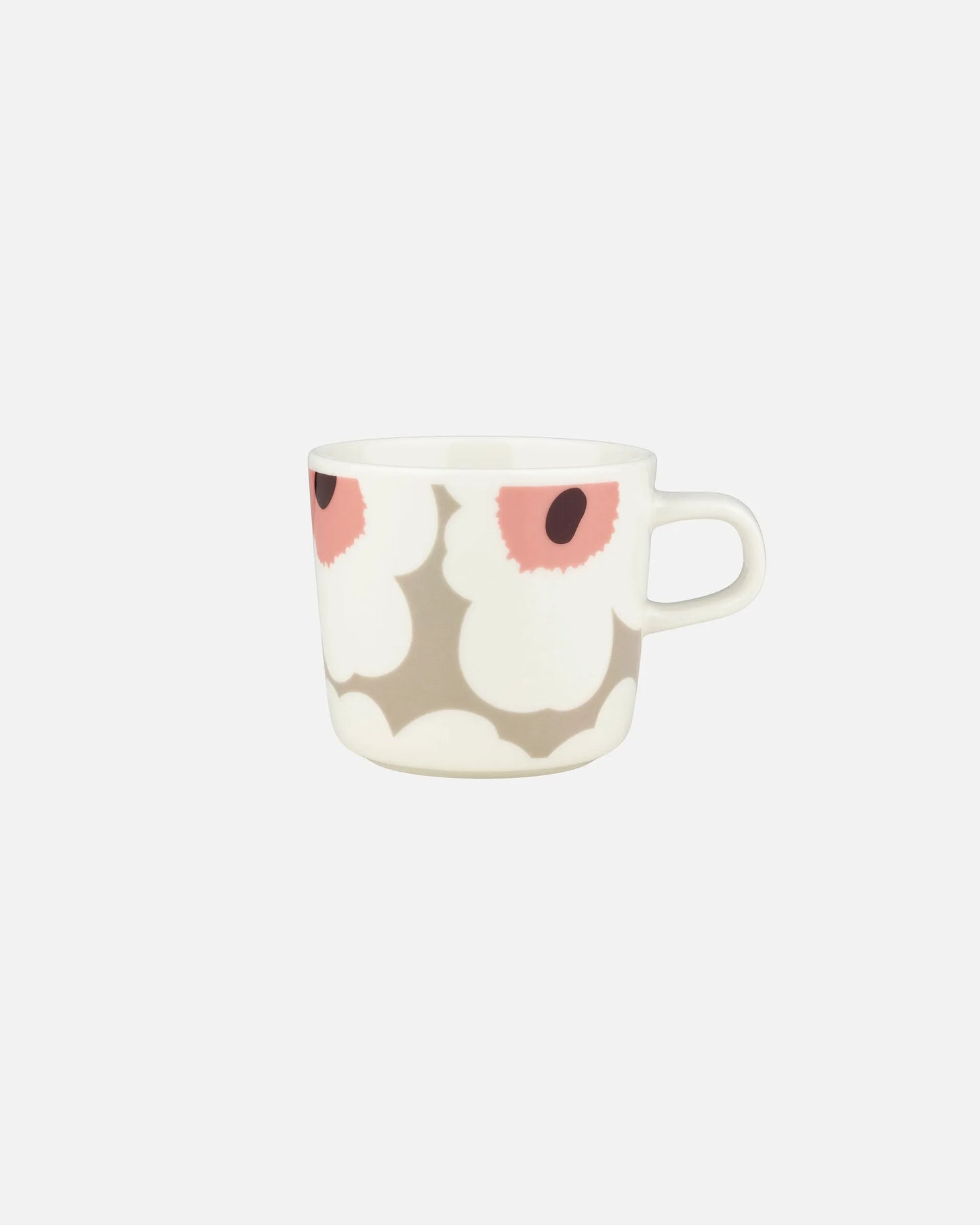 Marimekko Pink and Beige Unikko Small Mug 4 oz