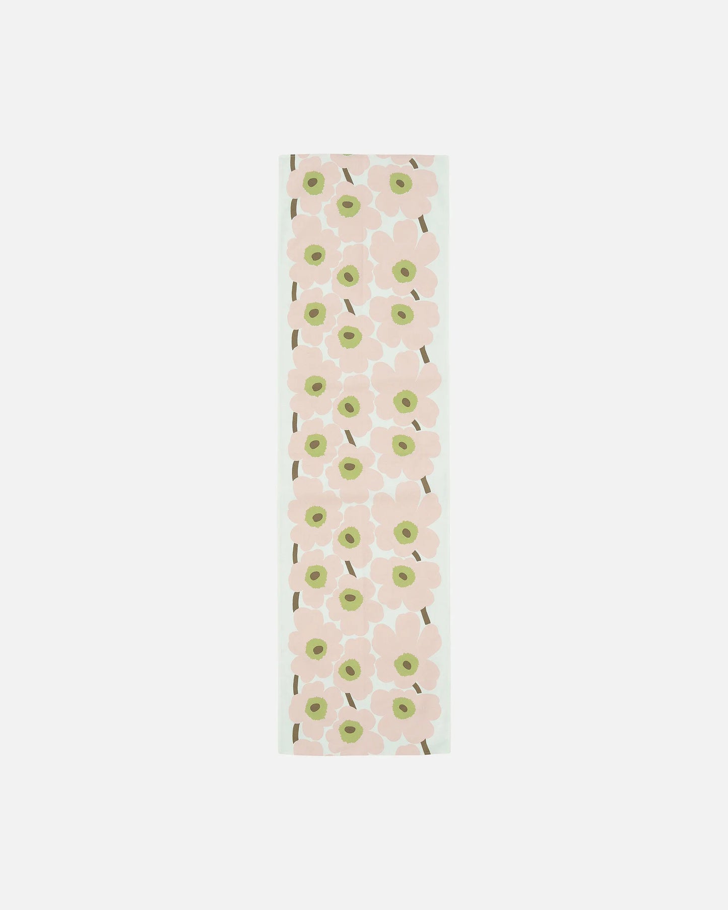 Marimekko Unikko Table Runner Sage Green and Pink
