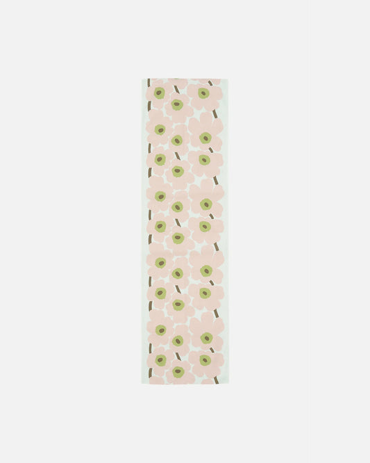 Marimekko Unikko Table Runner Sage Green and Pink