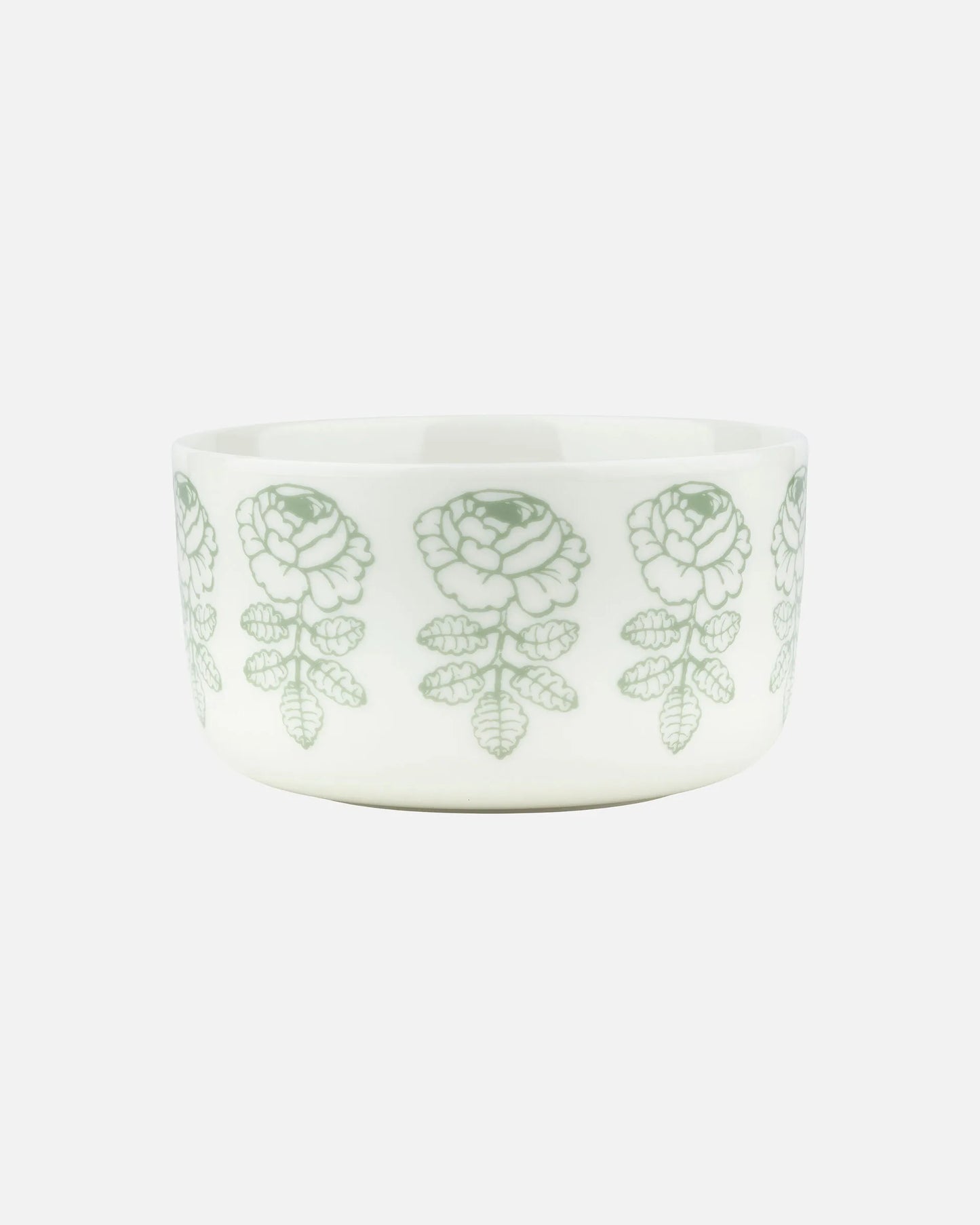 Marimekko White and Green VIHKIRUUSU MUKI Bowl