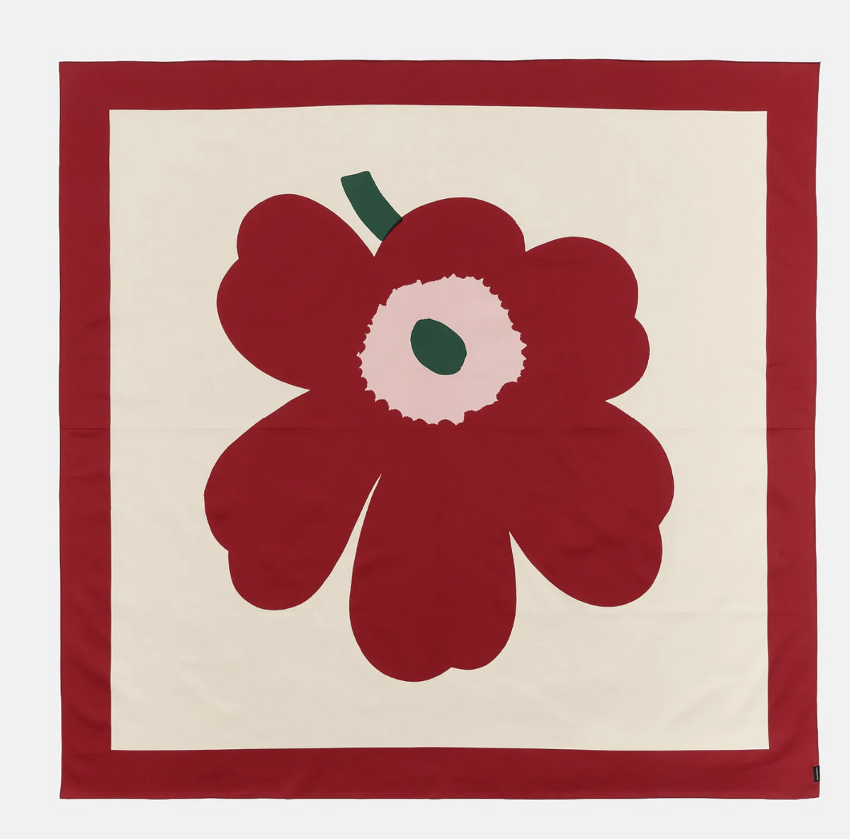 Marimekko Square Red Unikko Tablecloth 55 x 55