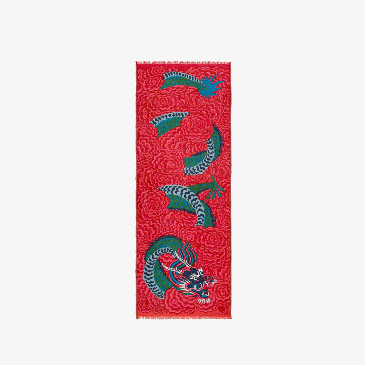 Inoui Editions Dragon Fuchsia Scarf 40" x 28"