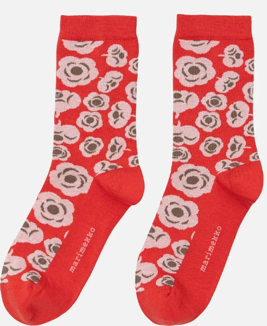 Marimkeeo Linjaus Tumma Socks RED