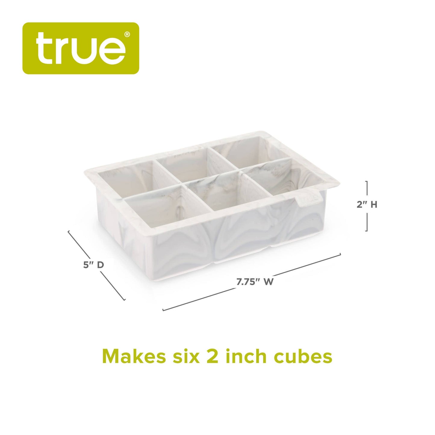 Marbled Silicone 2" Ice Cube Tray