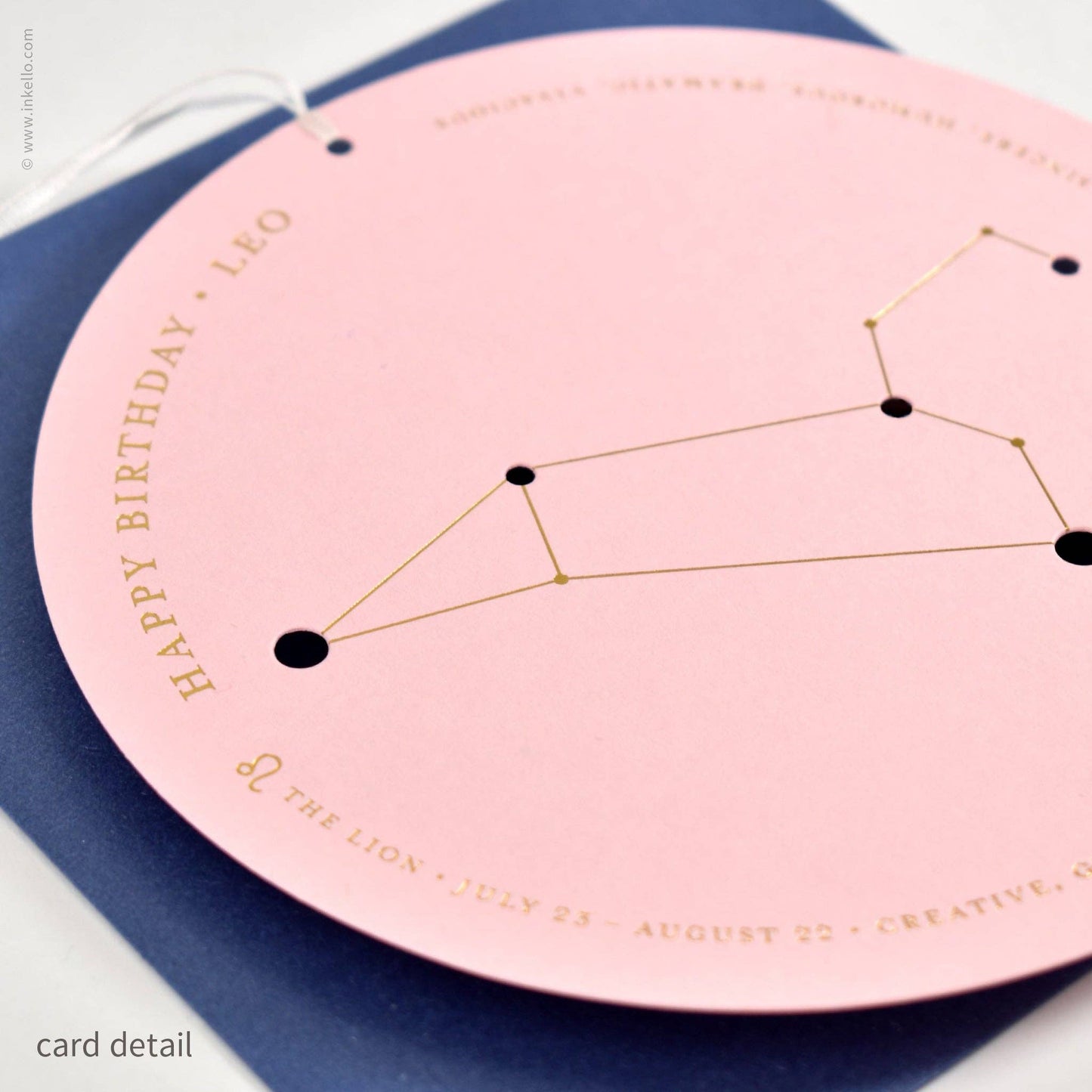 Leo Birthday Zodiac Constellation Card