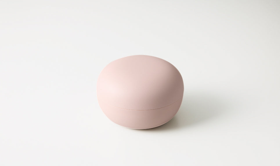 SNACK BENTO BOX PEBBLE ROUND GRAY STONE