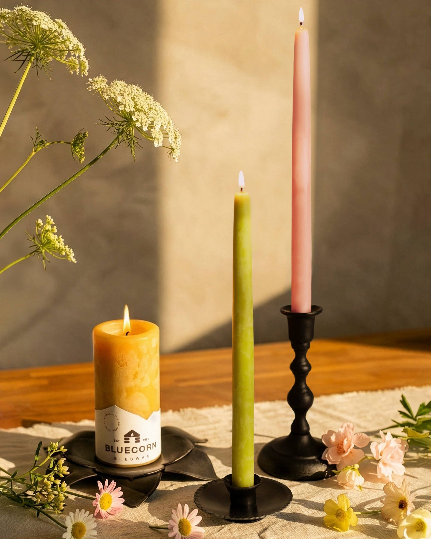 Beeswax Taper Candles Bluecorn