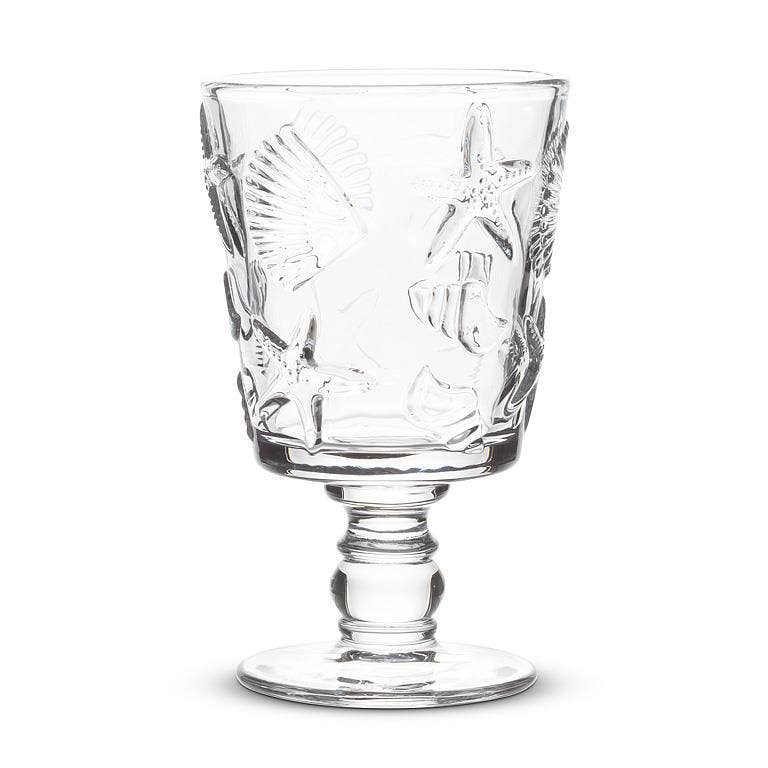 Shells & Starfish Goblet 6"H (12oz)