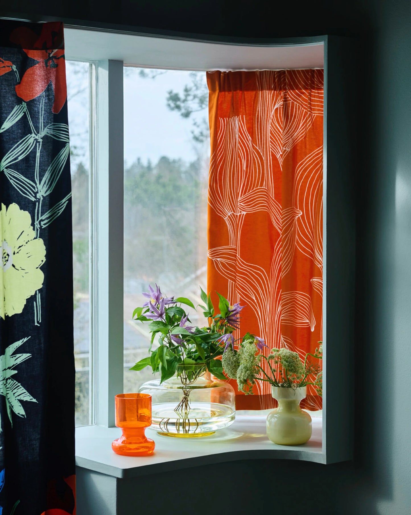 Marimekko Pokaali Vase Orange Glass