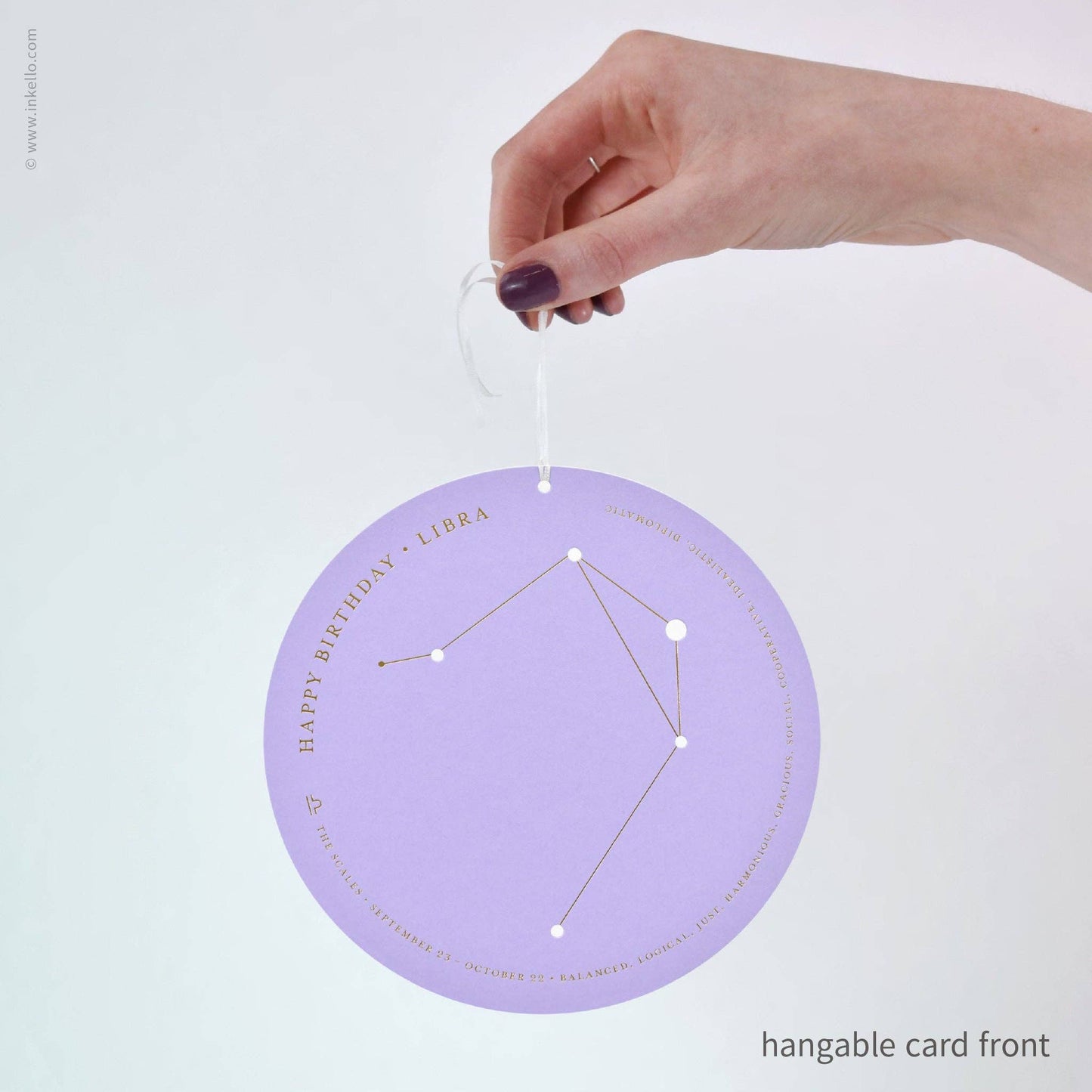 Libra Birthday Zodiac Constellation Card