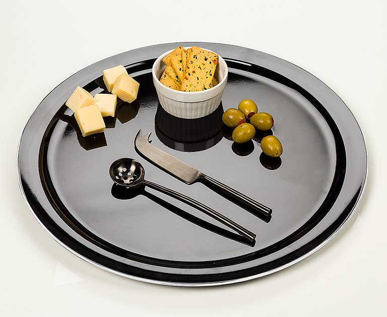 Matte Blk Olive Spoon 7"L
