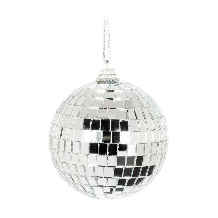 Silver Disco Ball Ornament