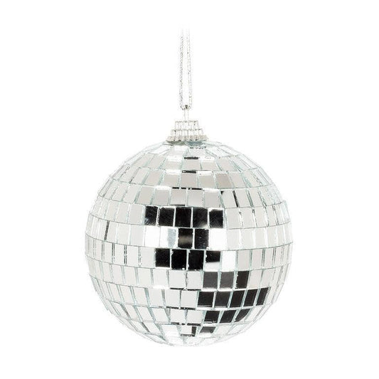 Silver Disco Ball Ornament
