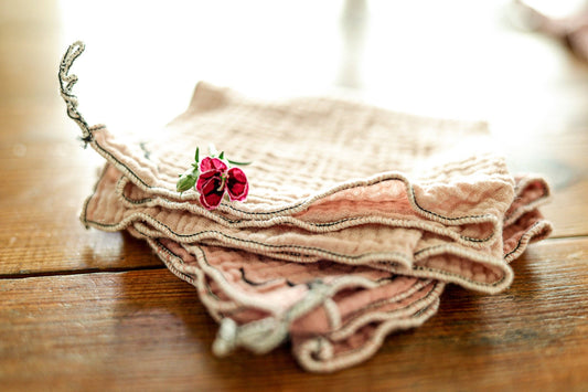 Organic Crinkle Cotton Cocktail Napkin/Guest Towel