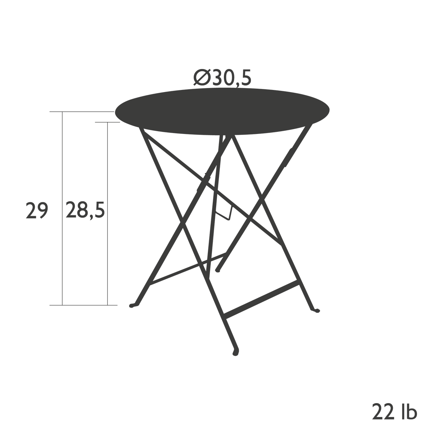 FERMOB 30" Bistro Table