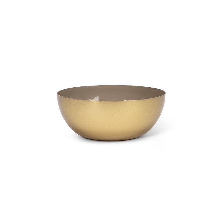 Mini Enamel Bowl Taupe 4"D